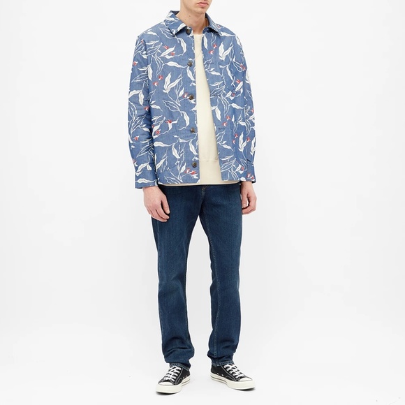 $395 rag & bone indigo mace floral jacket Medium NWT! - Picture 2 of 3